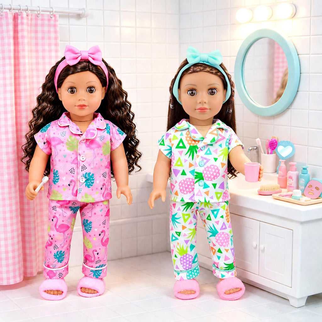 ZITA ELEMENT Ropa de muñeca de niña de 18 pulgadas, accesorios de fiesta de