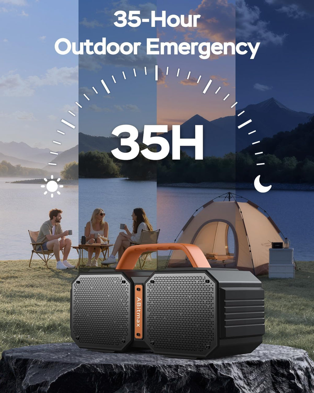Altavoz Bluetooth para exteriores, pico de 90 W, 35 H