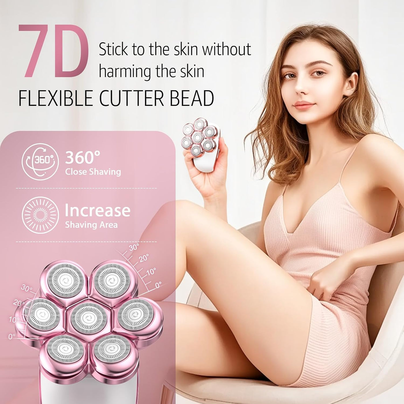 SHPAVVER Maquinillas de afeitar eléctricas para piernas de mujer: a...