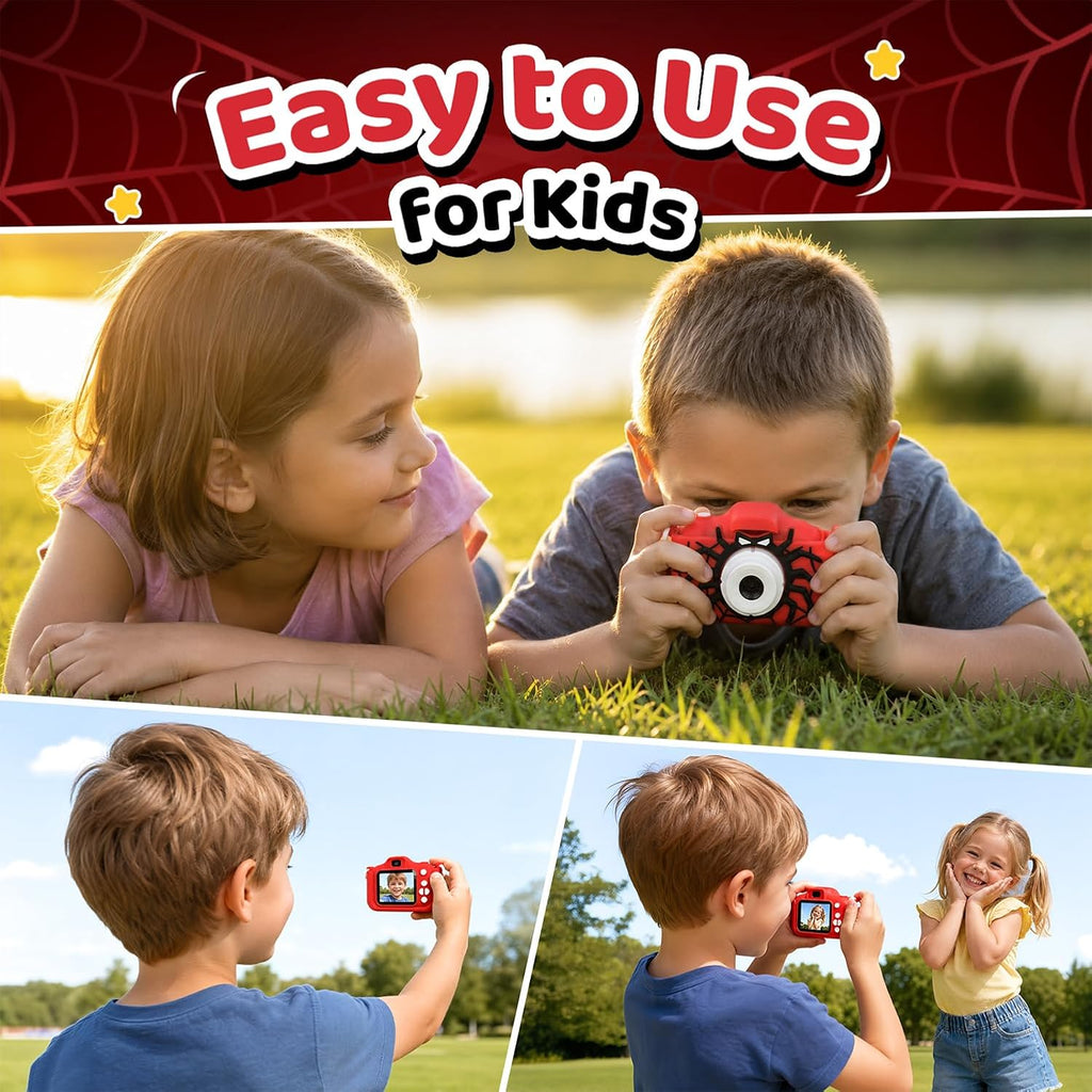 Desuccus Spider Toys - Cámara digital de 48 MP para niños