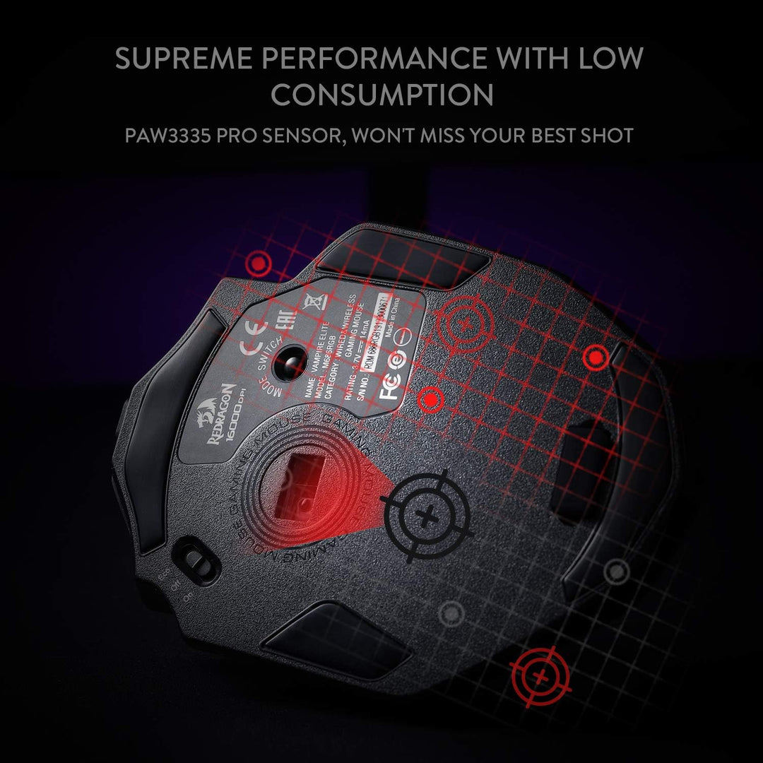 Redragon M686 Ratón Inalámbrico para Juegos, 16000 DPI Ratón para J...