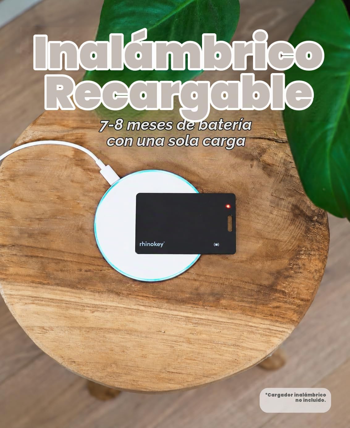 Rhinokey® Tarjeta Rastreadora de Cartera funciona con Find Hub recargable de Google