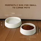 SAMAH Cuenco de mármol blanco para perros, cuenco antideslizante para alimentos y agua, plato pequeño de piedra pesada, cuenco pesado de mármol natural para mascotas, fácil de limpiar, regalos para