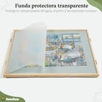 1500 piezas 2 en 1 tabla de rompecabezas inclinable y giratoria - Mesa de rompecabezas portátil con caballete con 4 cajones y cubierta, 34.25 x 25.2 pulgadas para rompecabezas, cuentas fusibles, pintura de diamantes