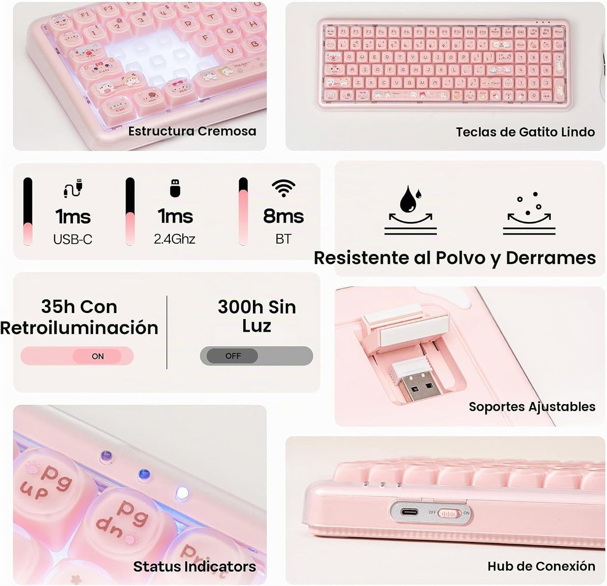 MechLands X Maorbeng X100 PRO - Teclado de membrana para juegos con...