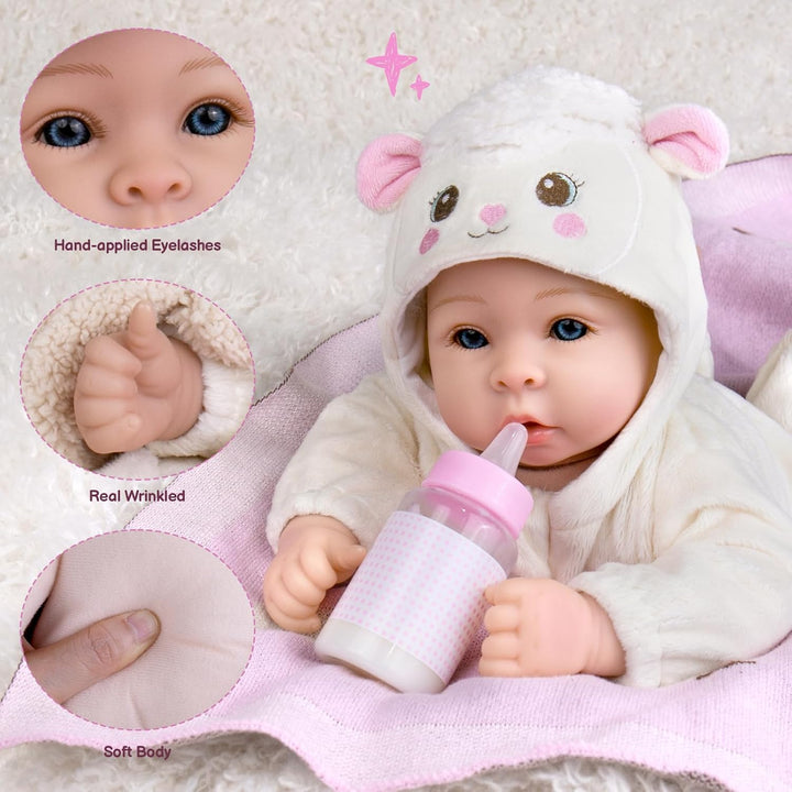 Aori Muñeca de bebé realista, juego de muñecas realistas de 17 pulg...