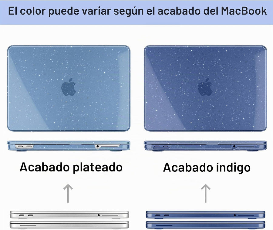 MEEgoodo Funda con purpurina para MacBook Neo de 13 pulgadas versió...