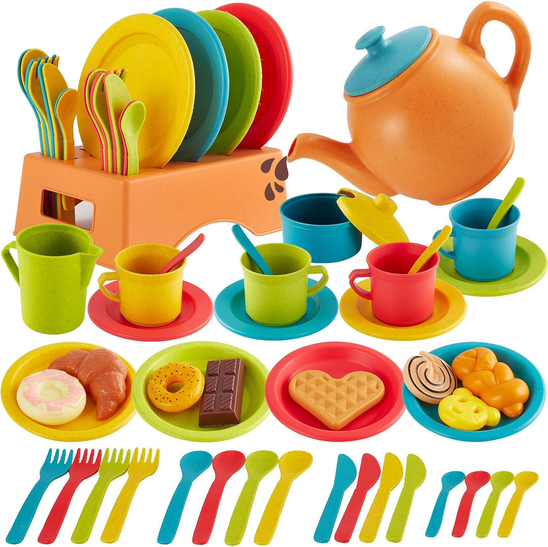 Buyger Accesorios de Cocina de Juguete, Platos de Juguete y Utensil...