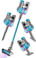 4-en-1 Kids Toy Vacuum Cleaner para Pretend Play (Cyan)