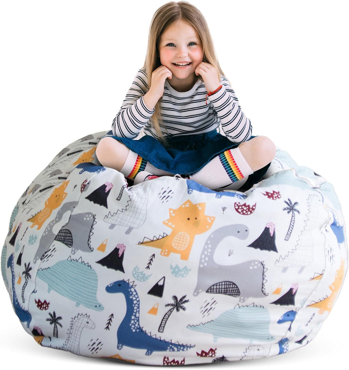 Creative QT Stuff 'n Sit - Funda de almacenamiento de puf grand...