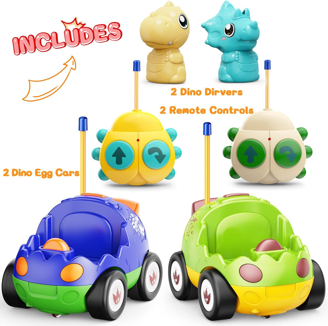 Kidz do 2 Pack Juguetes de dinosaurio con control remoto para niños...