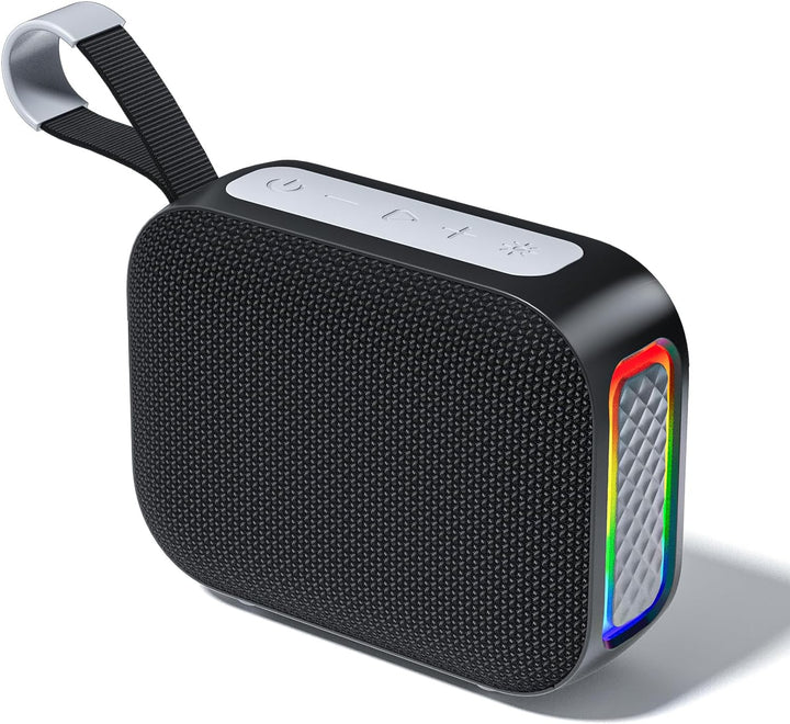 KASOHQEE Altavoz Bluetooth portátil con luces RGB, altavoz inalámbr...