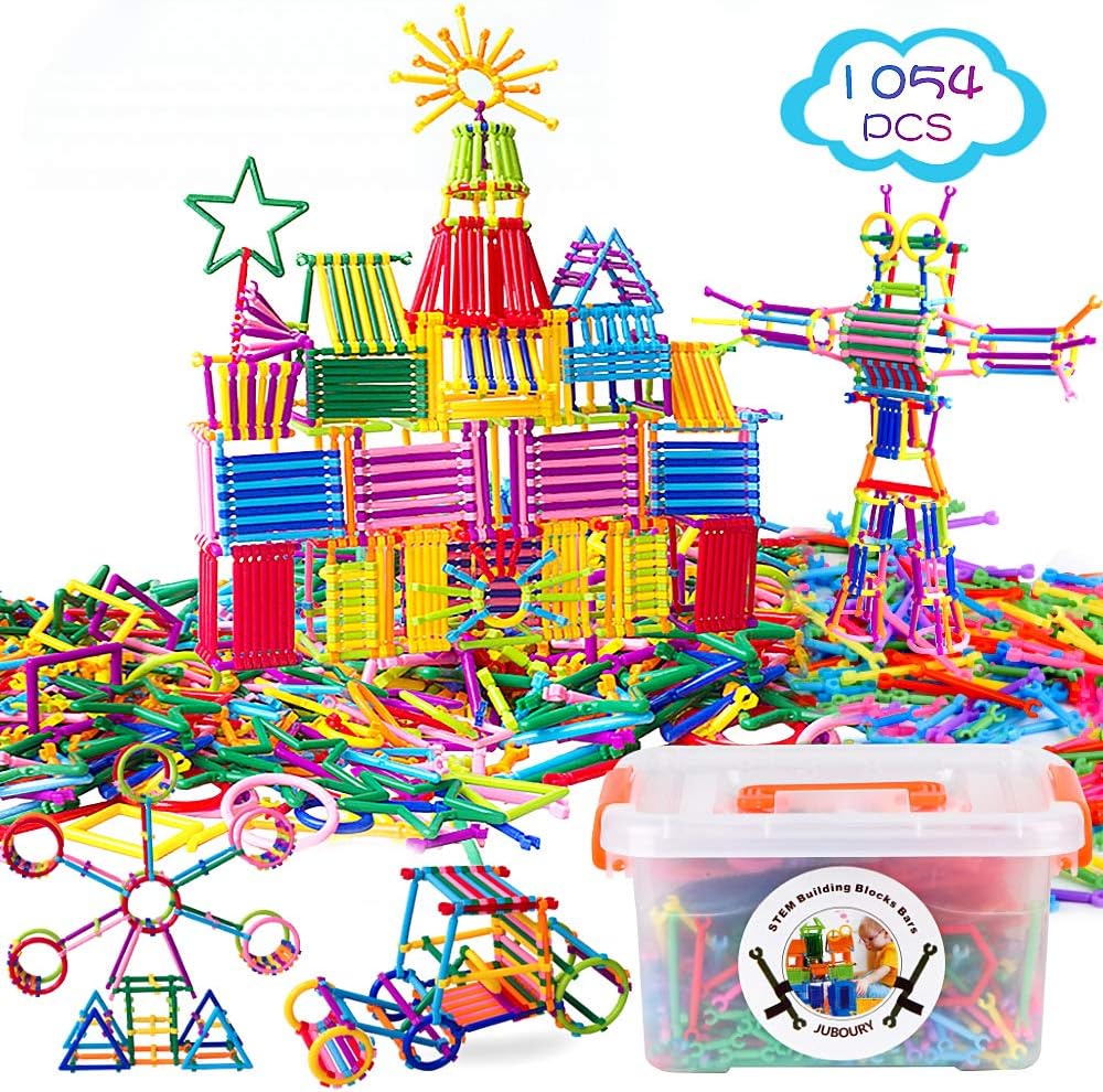 Juboury 1054pcs juguete de construcción bloques de construcción barras