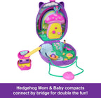 Polly Pocket 2 en 1 erizo para mamá y bebé portátil compacto