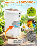 Handheld Microscope para Kids con 2.0" IPS Screen Digital Outdoor Gifts