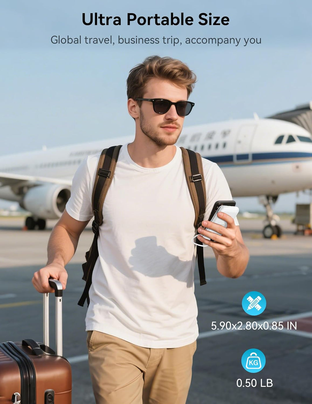 Portable Charger, 10000mAh 22.5W Power Bank Fast Charging with Buil...
