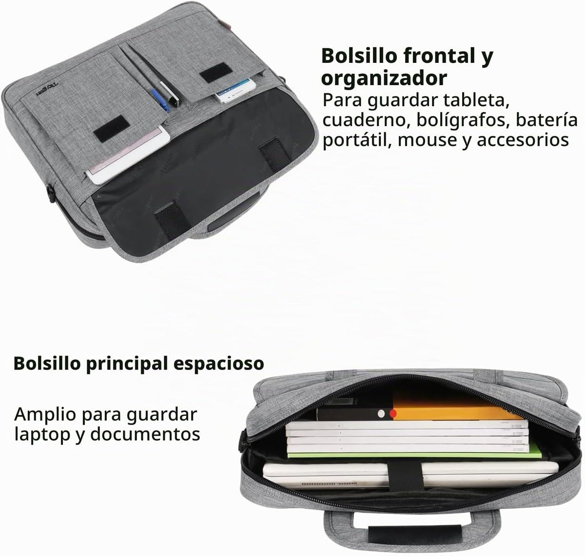 Taygeer Bolsa para laptop para mujeres y hombres, bolsa cruzada de...