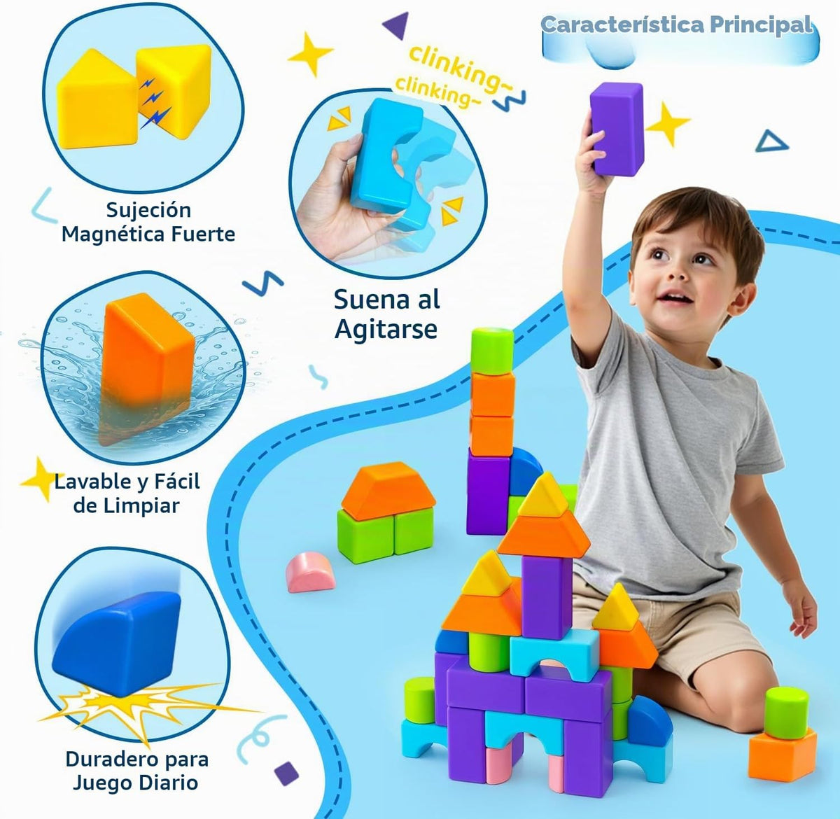 Magnetic Building Blocks, Magnetic Blocks para Kids Ages 4-8