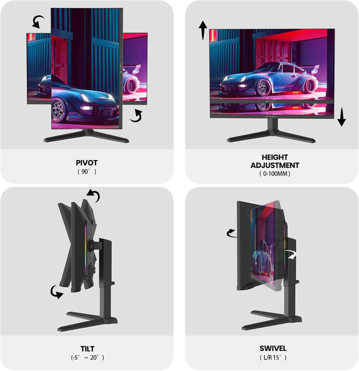 CRUA - Monitor para juegos IPS FHD 540Hz de 27 pulgadas, FreeSync,...