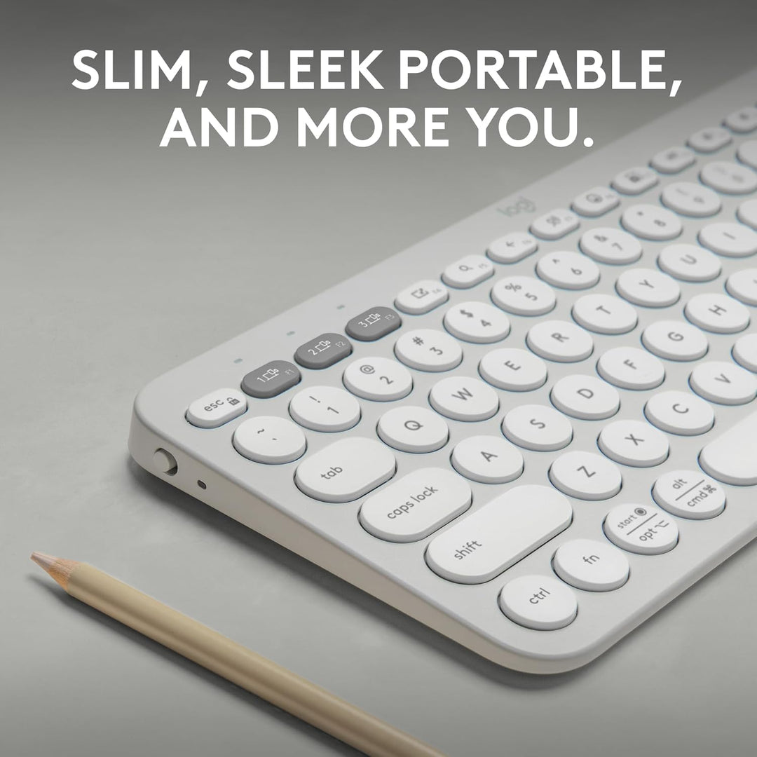 Logitech Pebble Keys 2 K380s, teclado inalámbrico Bluetooth multidi...