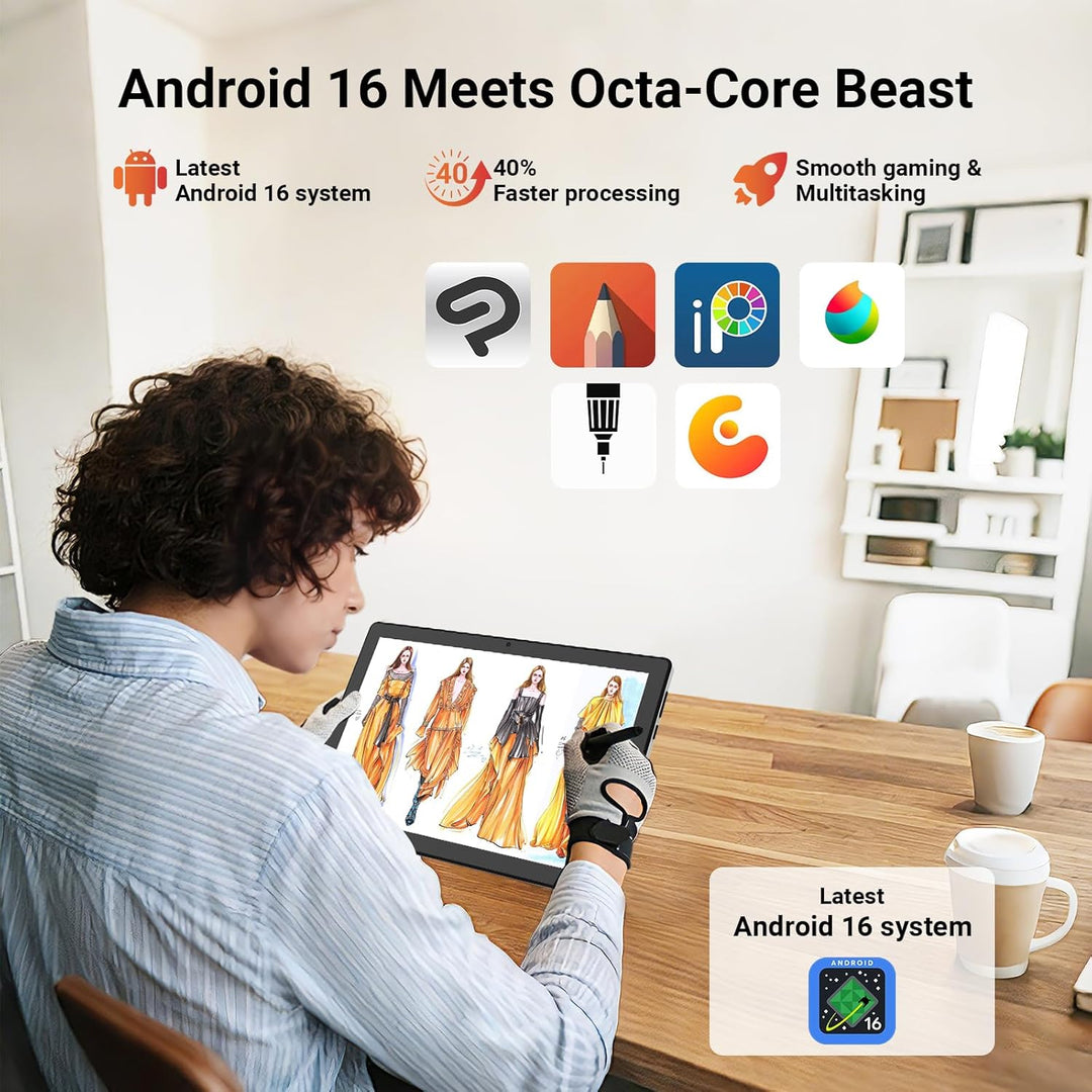 Tableta Gleeso, 2026 Última tableta Android 16 de 10 pulgadas, 24GB...