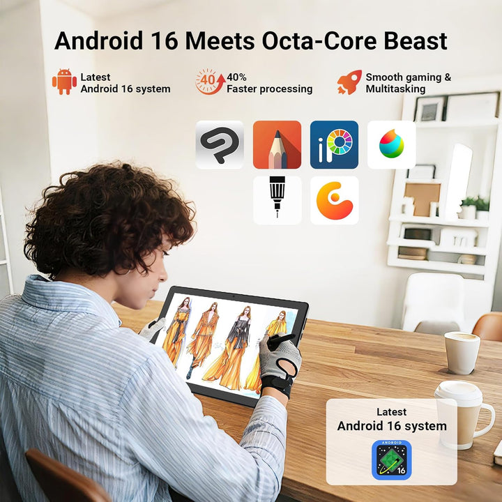 Tableta Gleeso, 2026 Última tableta Android 16 de 10 pulgadas, 24GB...