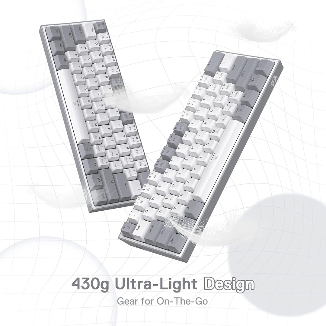 Redragon K617 Fizz - Teclado con cable para juegos RGB 60%, teclado...