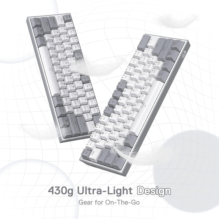 Redragon K617 Fizz - Teclado con cable para juegos RGB 60%, teclado...