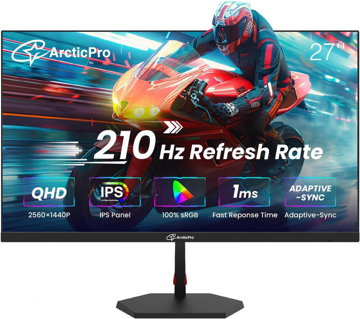 ArcticPro - Monitor para juegos de 27 pulgadas QHD 2560*1440p, 200H...