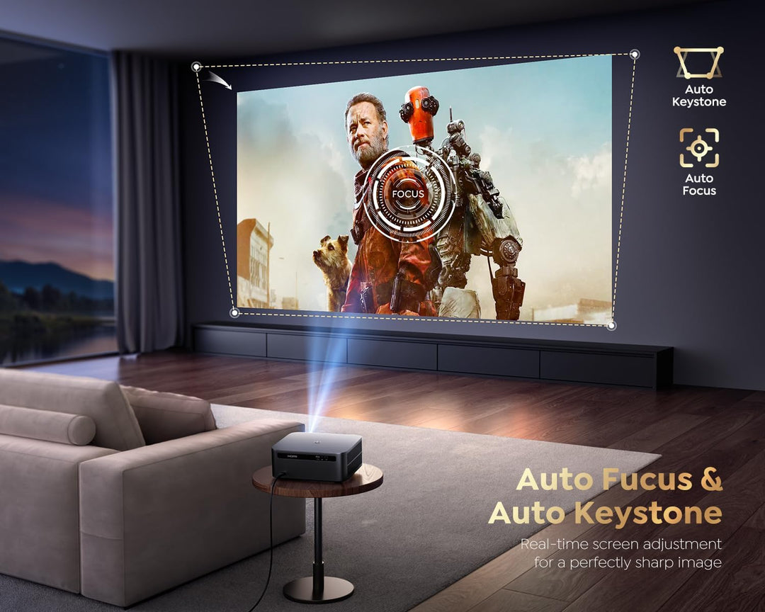Proyector inteligente con WiFi 6 y Bluetooth de [1500 ANSI\/Google...