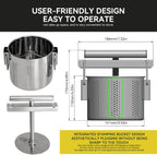 SQUEEZE master Exprimidor manual de verduras y prensa de queso, prensa de alimentos para relleno de albóndigas, espinacas, tofu, hierbas y jugo de frutas, 0.5 galones