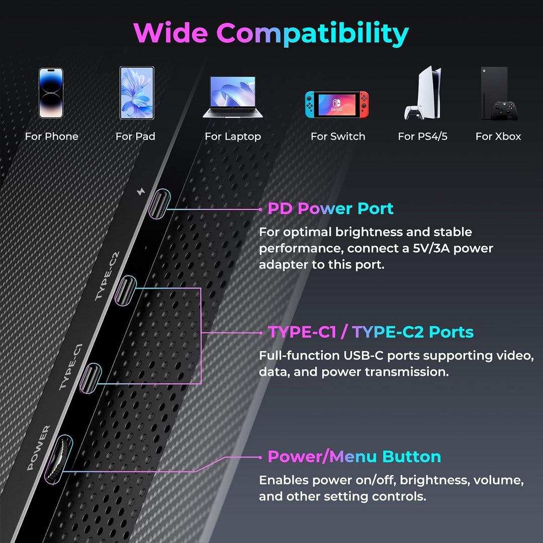 Extensor de pantalla para computadora portátil de 16", monitor port...