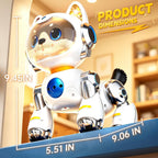 Robot inteligente de juguete para perros, 2.4 GHz, gesto remoto y control táctil, cachorro robótico, efecto de aerosol de baile musical y sonidos de ladridos, mascota electrónica recargable, regalo de