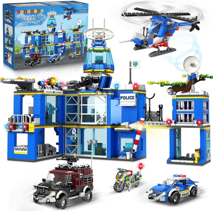 HOGOKIDS Juego de construcción de comisaría de policía de
