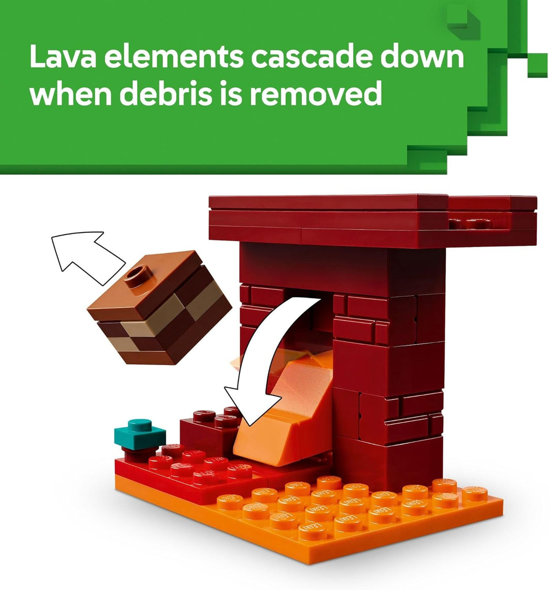 LEGO Minecraft The Nether Lava Battle Toy and Playset