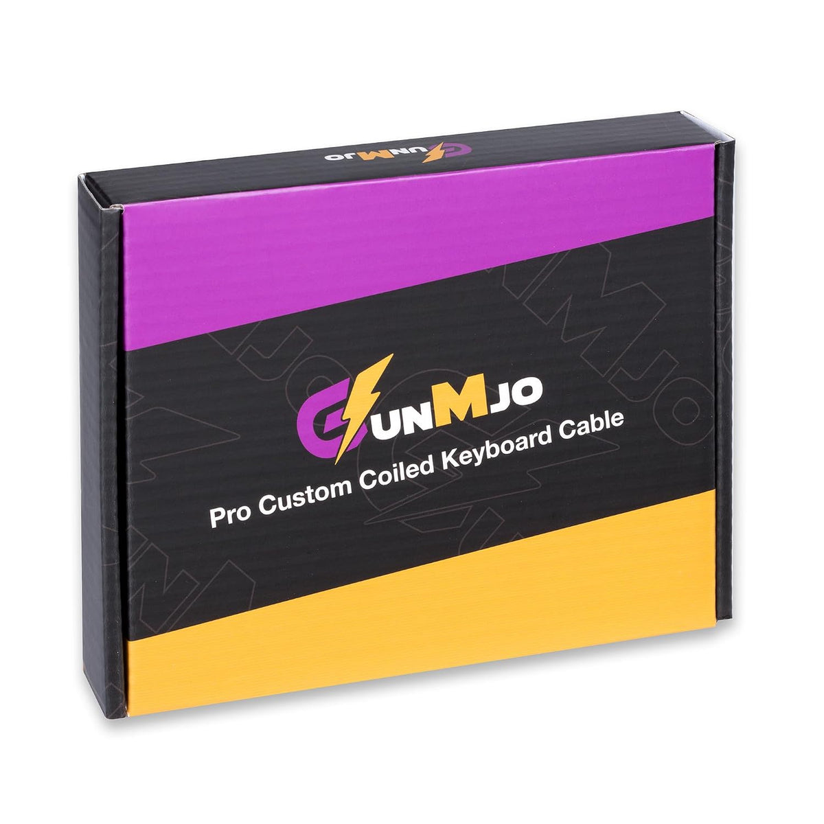 Pro Custom - Cable USB C en espiral para teclado mecánico de videojuegos, cable con doble manga y conector extraíble tipo aviación, 5 pies, USB-C a USB-A, naranja brillante