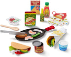 Melissa & Doug Fill & Fold - Juego de tacos y tortillas
