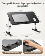 Escritorio para Laptop para Cama, SAIJI Mesas de Regazo para Comer y Escribir