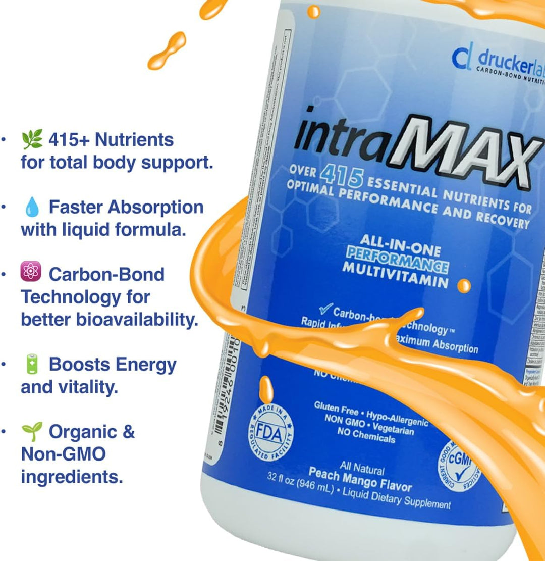 Líquido de nutrición intraMax, sabor a mango y melocotón, 0.30 onza...