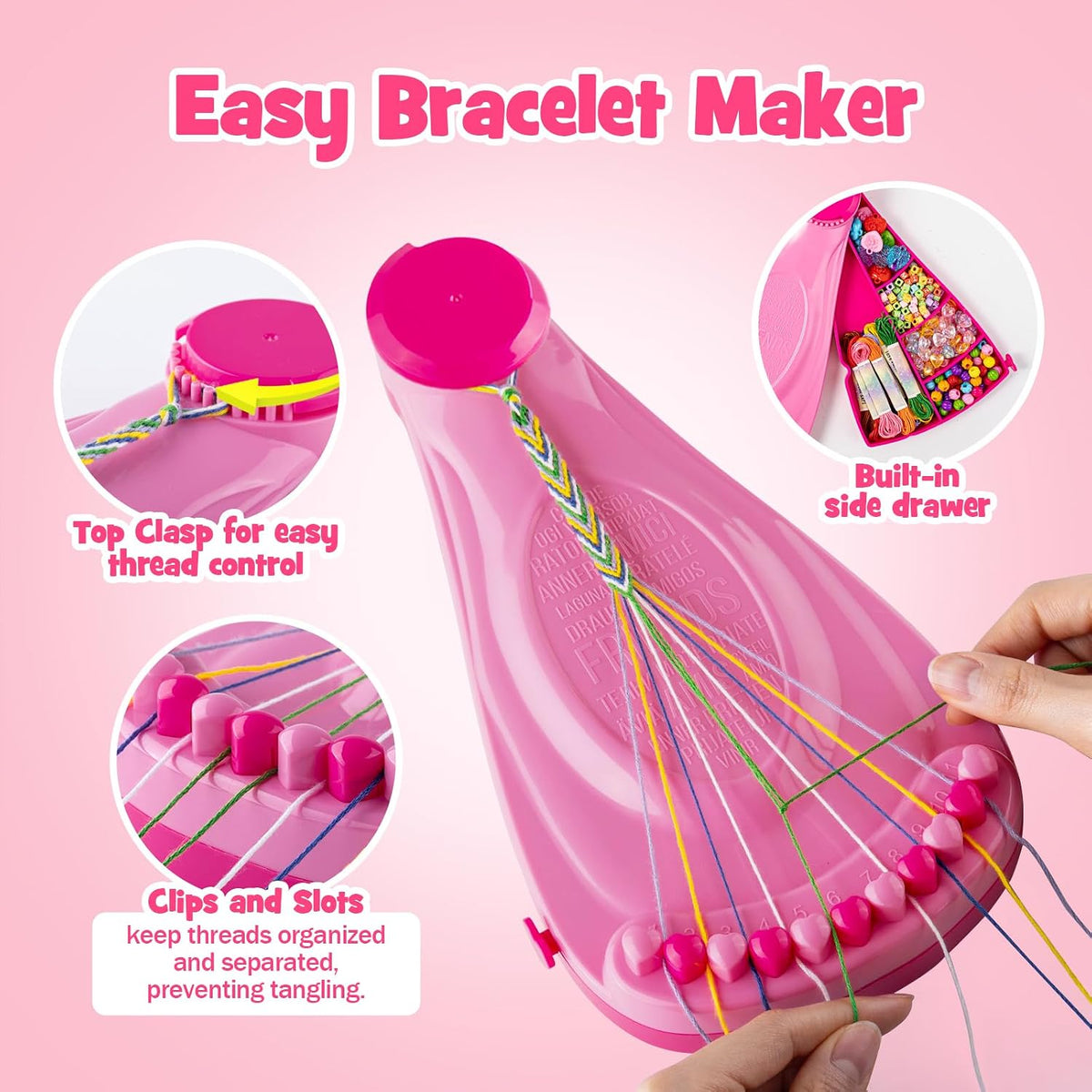 P&C - Kit de fabricación de pulseras de amistad para niñas de 8 a 12 años