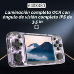 RG35XX H Retro Handheld Game Console Linux System 3.5 ''IPS Pantalla 64G TF Tarjeta con 3545+ Juegos preinstalados RG 35XXH Consola de juegos portátil RG35XXH Soporte 5G WiFi Bluetooth HDMI Púrpura