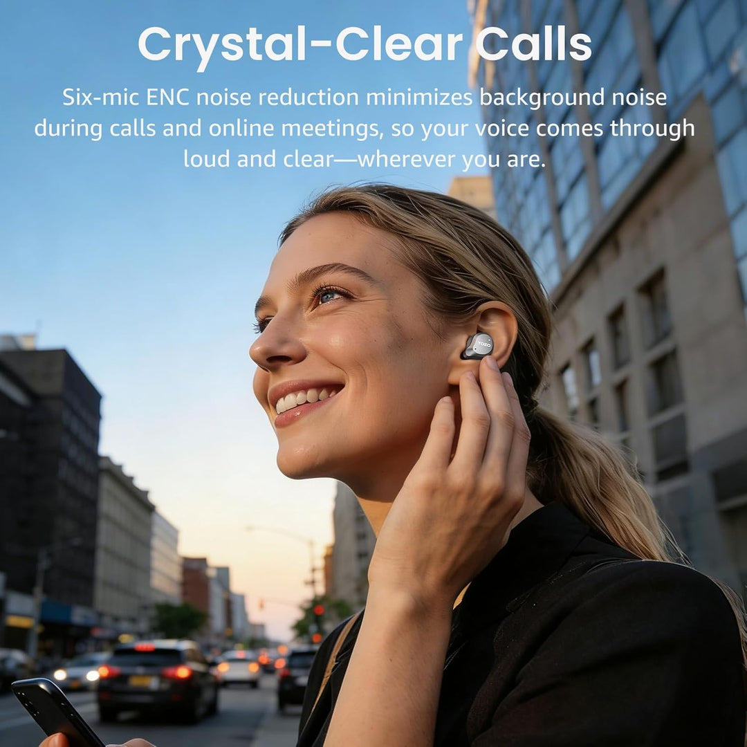 TOZO NC9 Auriculares inalámbricos híbridos con cancelación activa d...