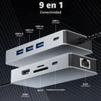 Aplimln, hub USB 3.0 de 3 puertos