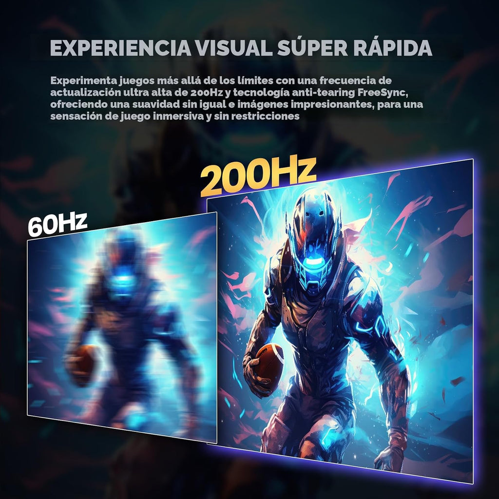 CRUA Monitor curvo FHD 200Hz para juegos de 32 pulgadas, 1800R, AMD...