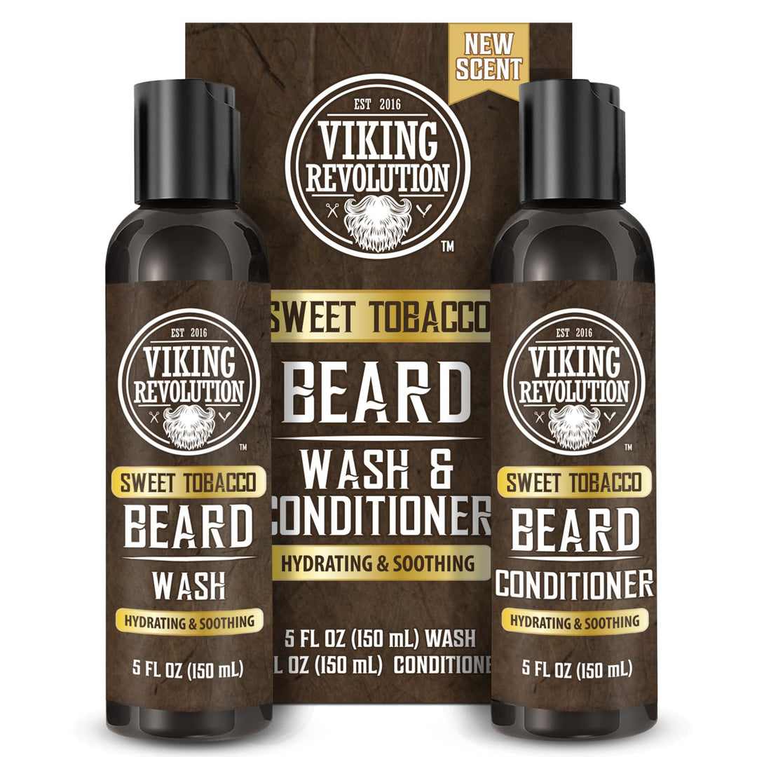 Viking Revolution - Set de lavado y acondicionador para barba, taba...
