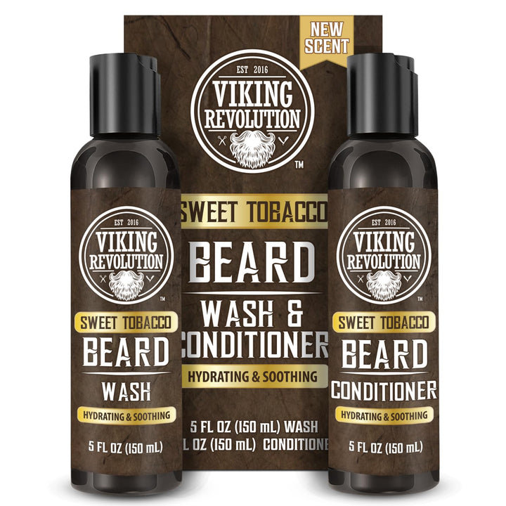 Viking Revolution - Set de lavado y acondicionador para barba, taba...
