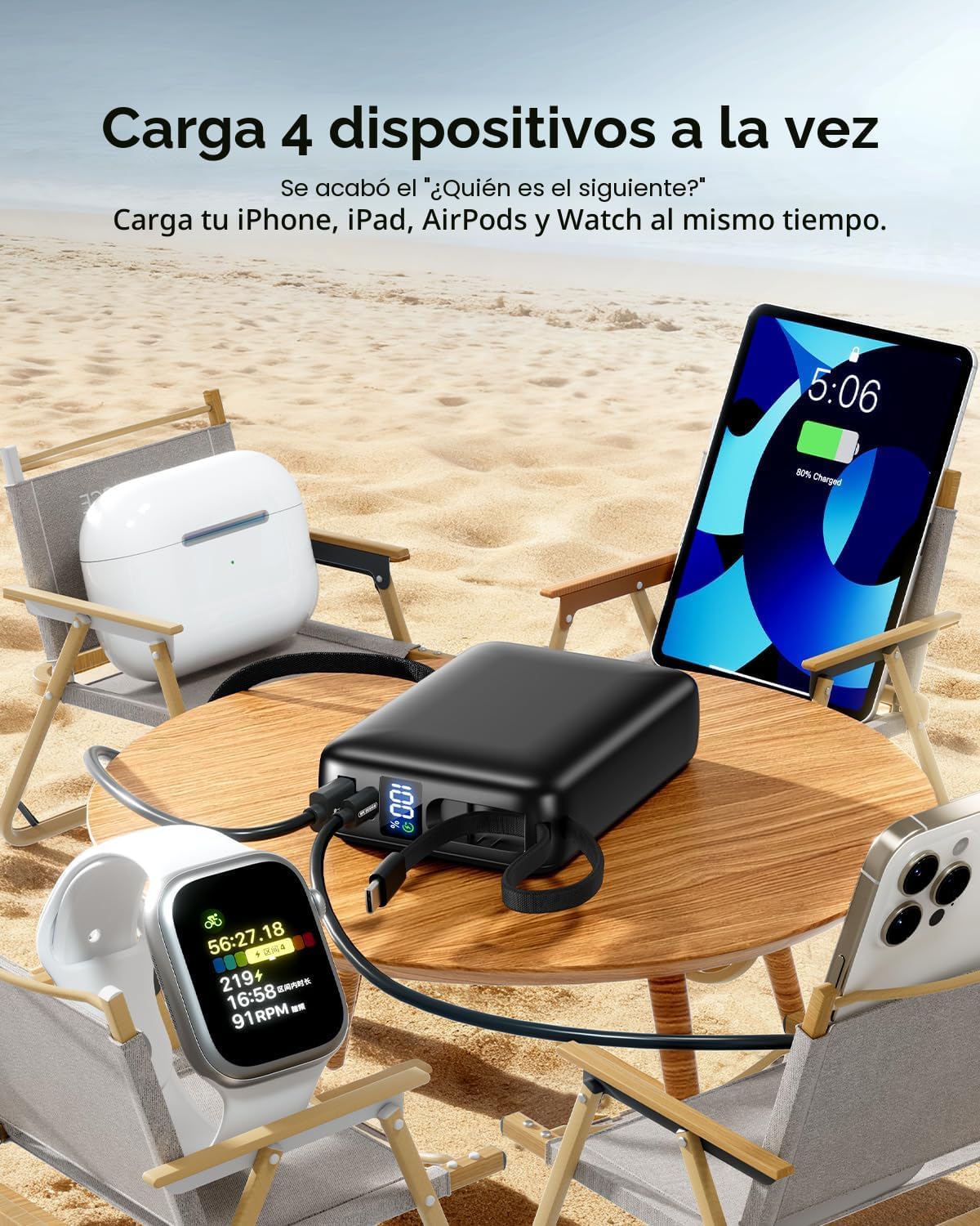 IGGPBB Cargador Portátil 50000mAh Power Bank, Cargador de Teléfono...