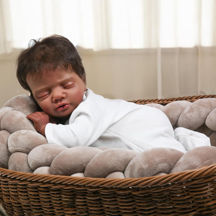 CHAREX Muñecas de bebé Reborn realistas negras - Muñeca de bebé rea...