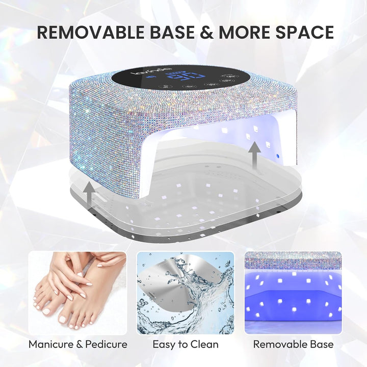 Lavinda Lámpara de uñas UV LED, lámpara de uñas recargable inalámbr...