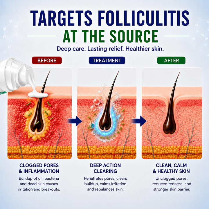 Crema de tratamiento de foliculitis para afeitado y depilación para...